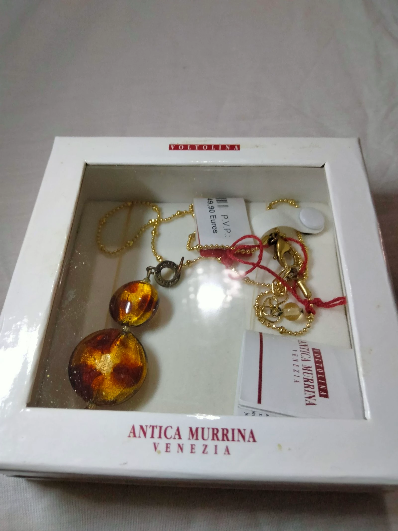 Colgante murano y rodio dorado. – photo 3